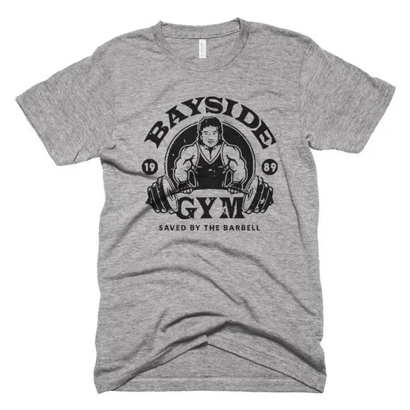 Bayside Gym Shirt Saved by the Bell Funny Weightlifting Shirt Vintage Retro  Tee